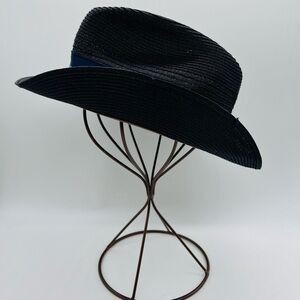 BILTMORE MENS VINTAGE NAVY FEDORA HAT SIZE LARGE